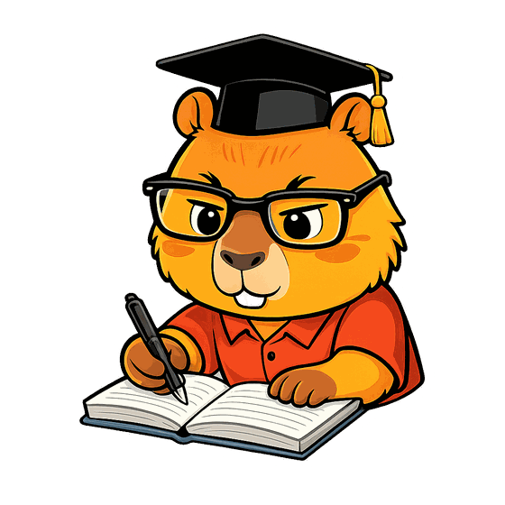 Capicoach escrevendo em um caderno durante a prova